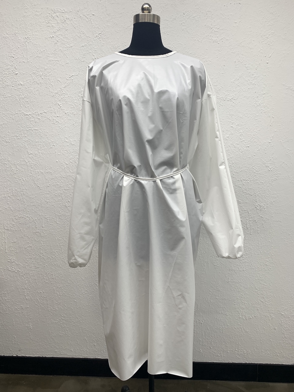 Weiße Polyester-Bluse vorne Weißer medizinischer Kittel lange Vorderseite